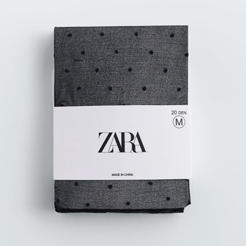 ZARA 20 Den Swiss Dot Tights (still in packaging)